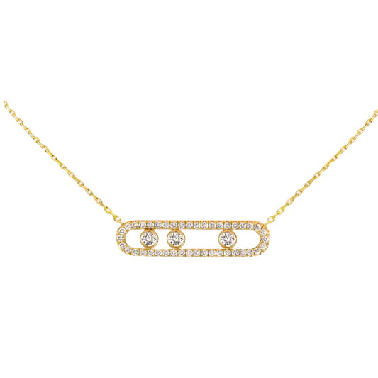 18k Gold Clip Necklace