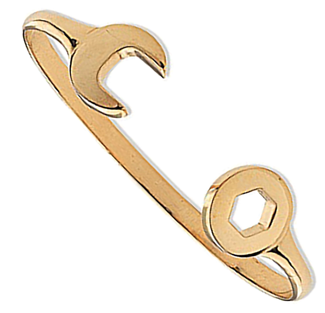 9ct Yellow Gold Baby Spanner Bangle