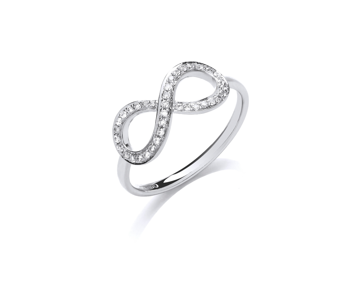 White Gold 0.13ct Infinity Dress Ring