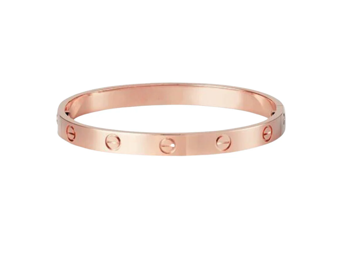 Inspired Screw-Style Rose Gold Bracelet