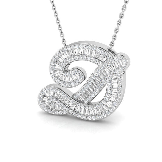 0.65ct Diamond Initials Pendant