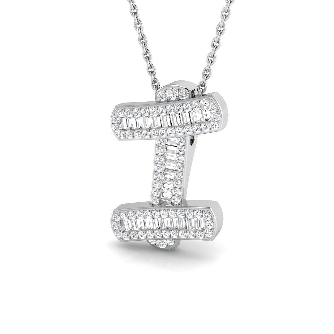 0.39ct Diamond Initials Pendant
