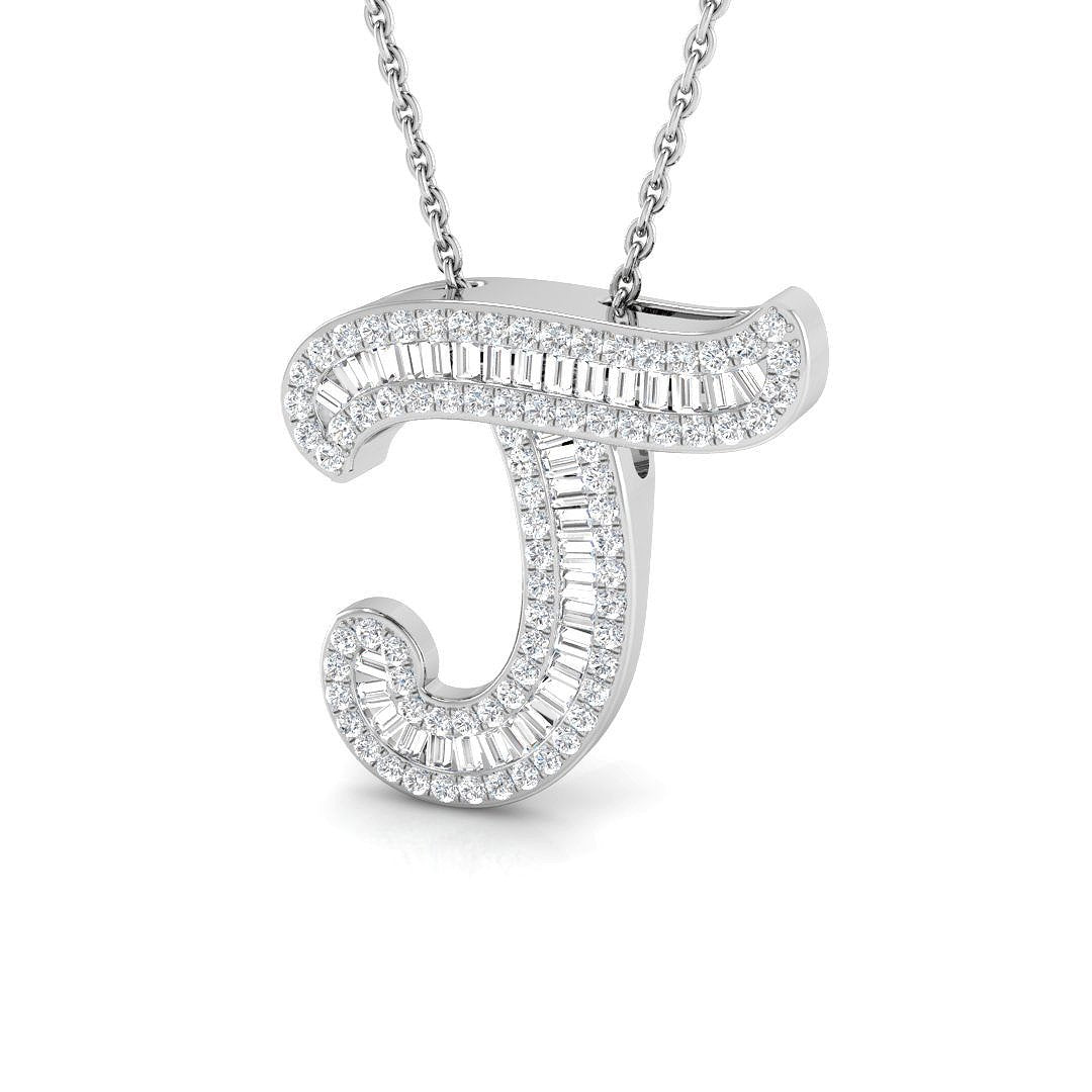 0.46ct Diamond Initials Pendant