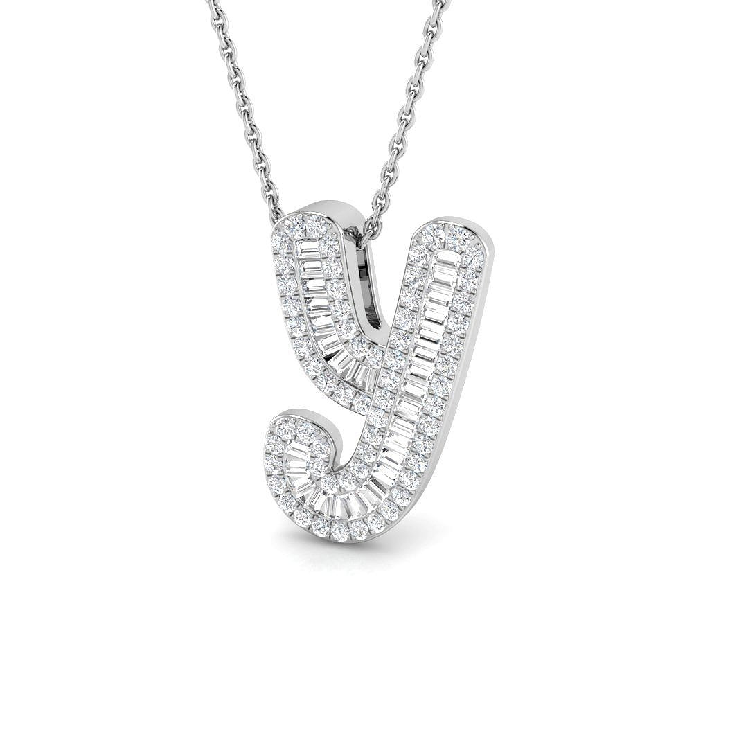 0.50ct SI2/G Diamond Initials Pendant