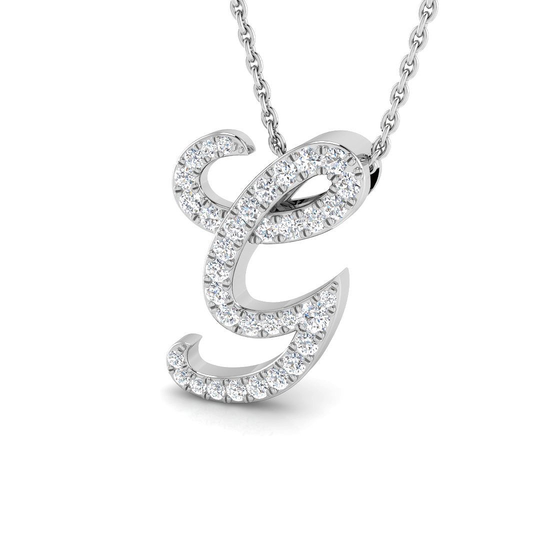 0.27ct Diamond Initials Pendant