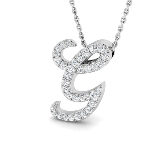 0.27ct Diamond Initials Pendant