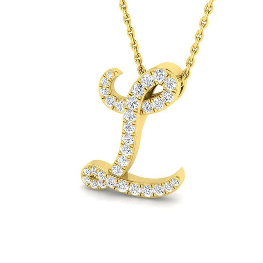 0.28ct Diamond Initials Pendant