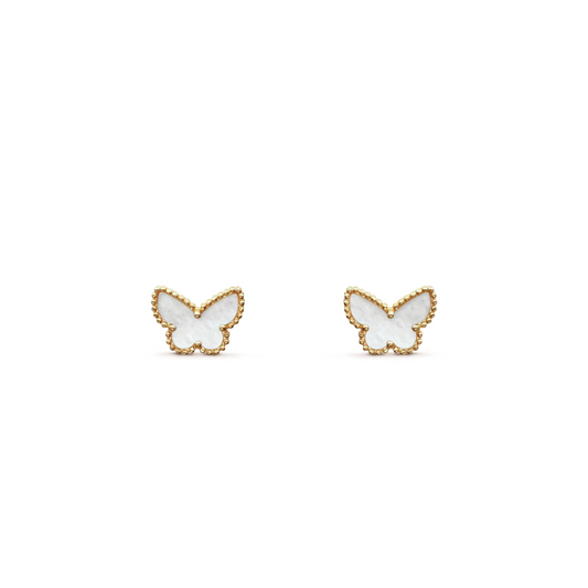 Van Cleef & Arpels 18K Gold Butterfly Earrings