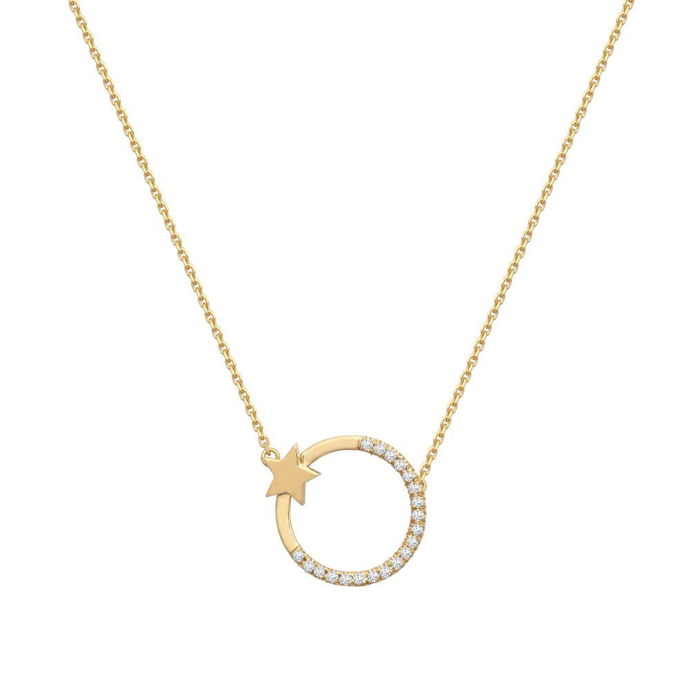 9ct Yellow Diamond Pendant