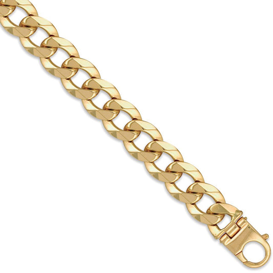 9ct Yellow Gold Heavy Curb Link Bracelet