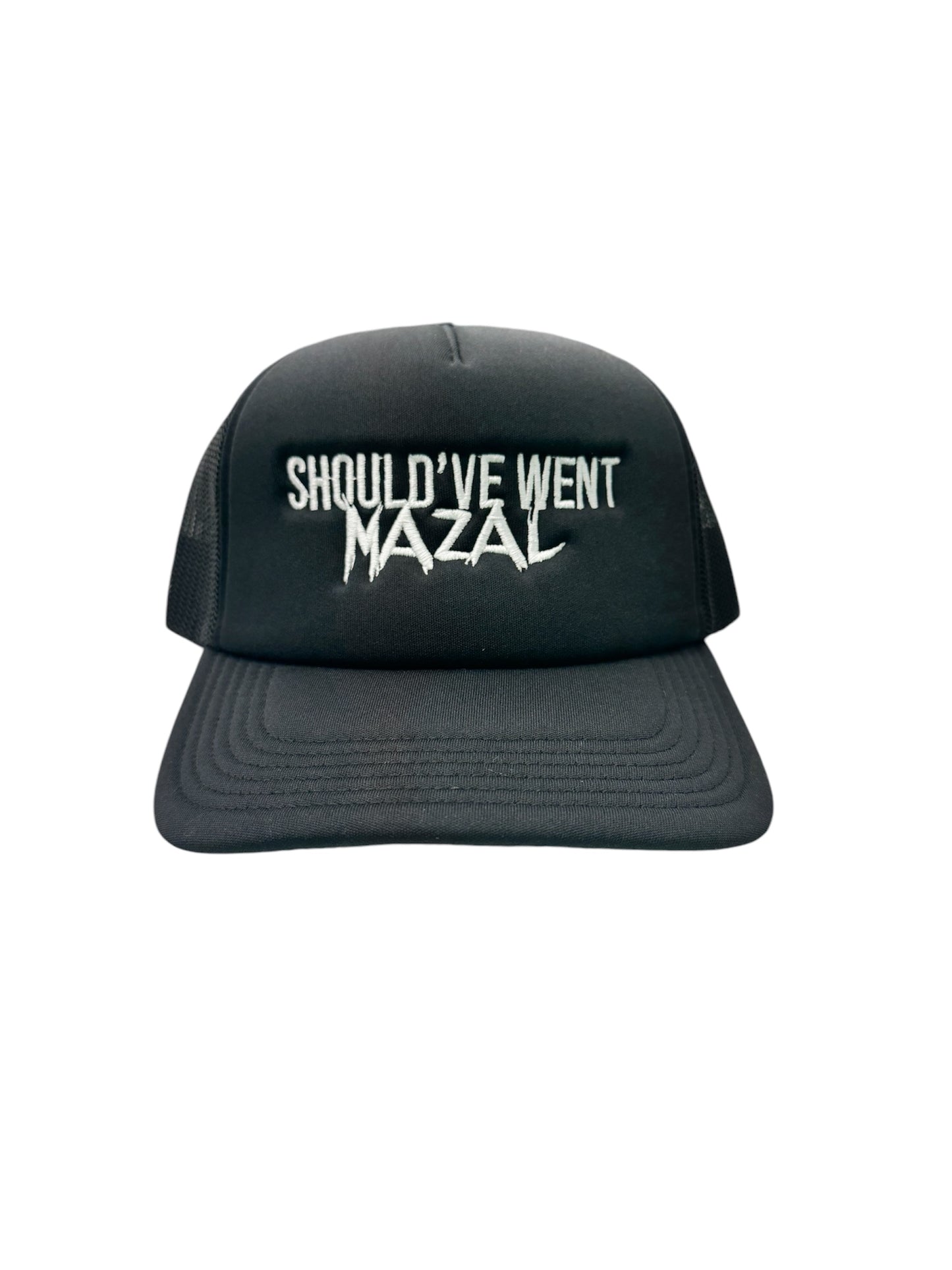 'Should've Went Mazal' Black Mesh Cap