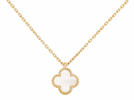 Inspired Single Clover Necklace Mini Mother Of Pearl