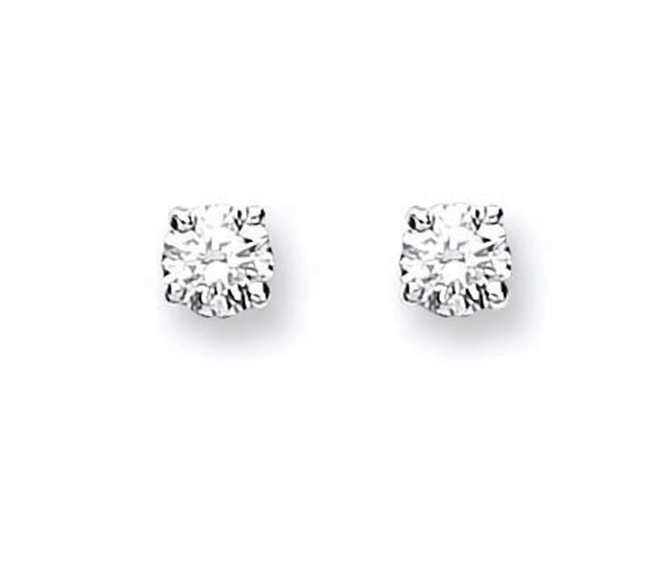 18ct 0.25ct Claw Set Diamond Stud Earrings