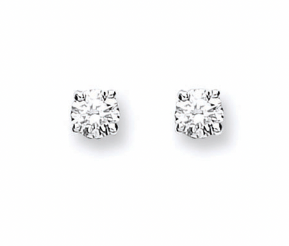 18ct 0.25ct Claw Set Diamond Stud Earrings