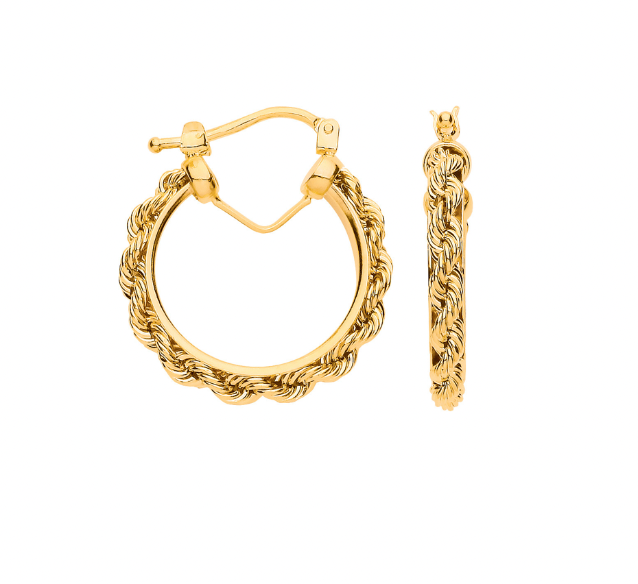 Rope Chain 20mm Hoop Earrings