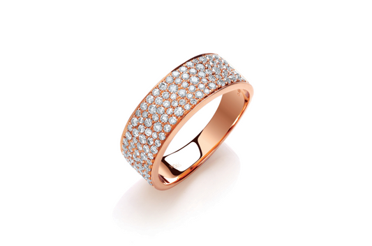 18ct Rose Gold 0.60ct Pave Set Ring