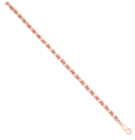 Rose Gold D/C 5.2mm Solid Rope Chain