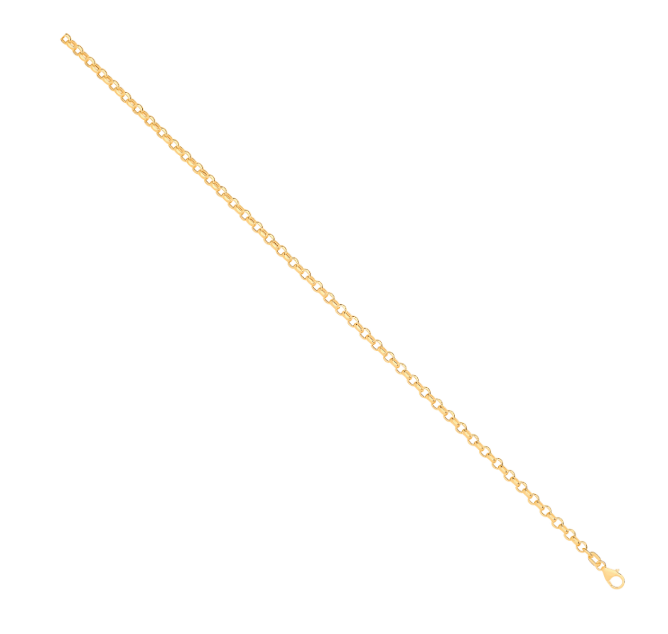 14ct Y/G Hollow Round D/C Belcher 3.3mm Chain
