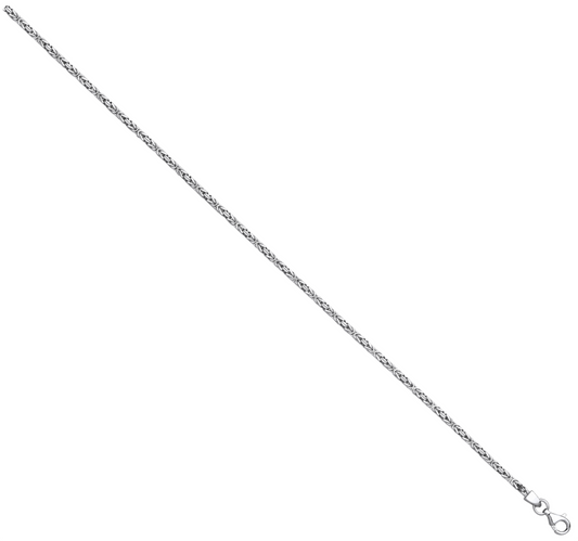 Silver 2.5mm Square Byzantine Chain