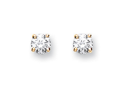 18ct 0.25ct Claw Set Diamond Stud Earrings