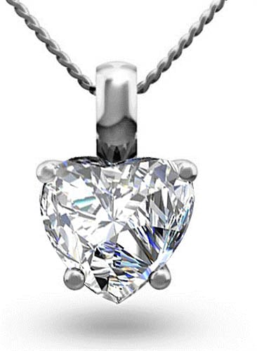 Heart Diamond Solitaire Pendant